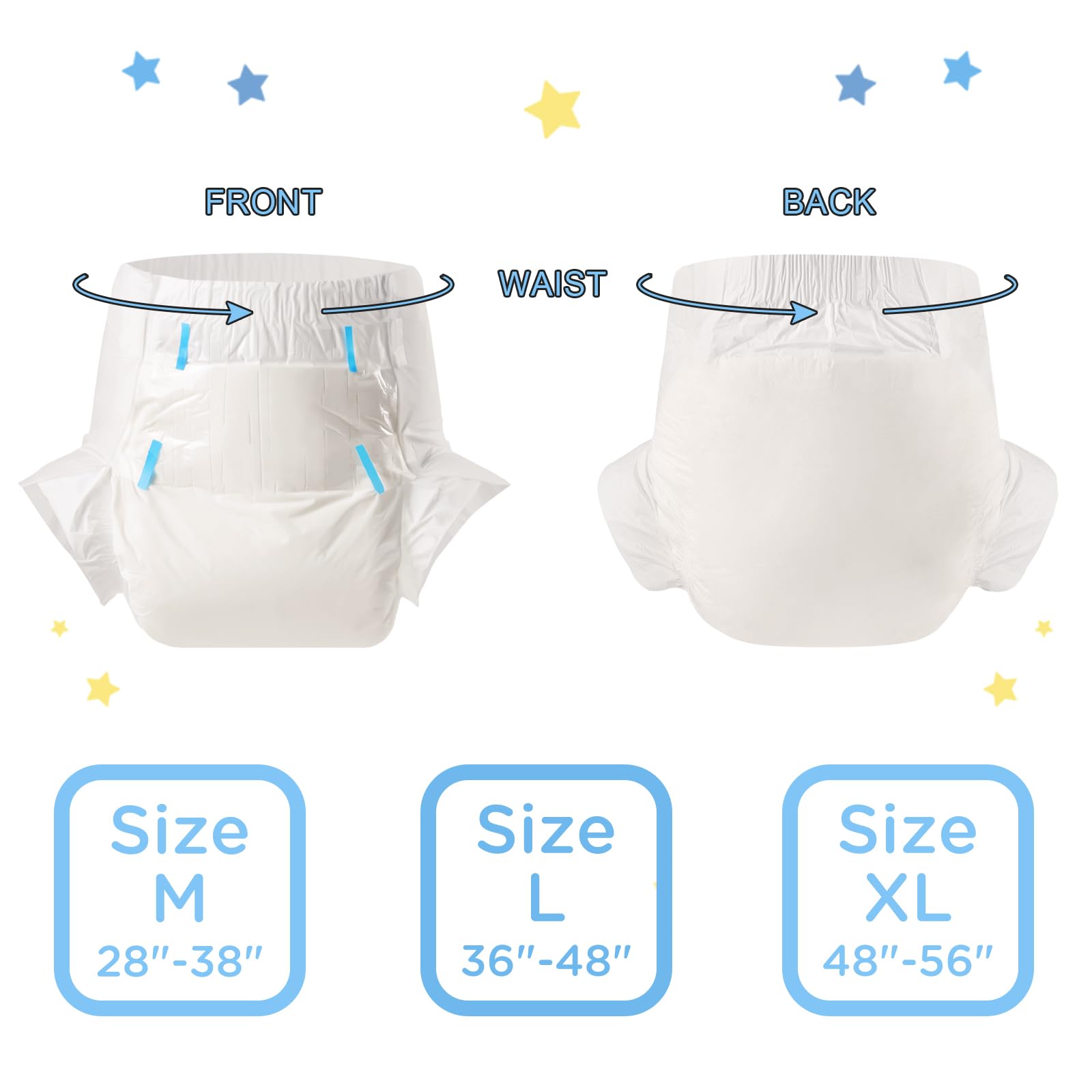 Amazon.com: Littleforbig Adult Diaper 10 Pieces - ABDry White